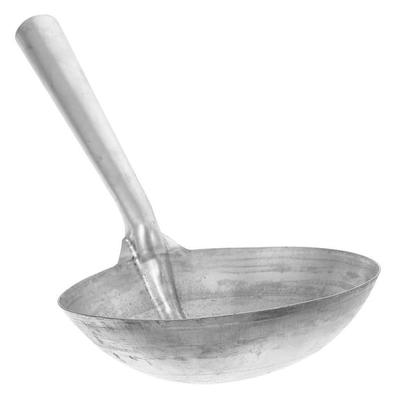 PBPBOX Short Handle Ladle Metal Spoon Iron Feeding Scoop For Garden Use 1Pack