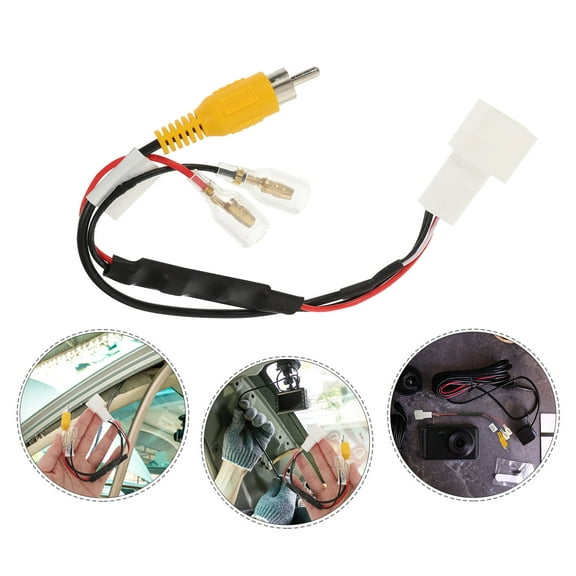 PBPBOX Black Rearview Camera Cable Backup Wire with 4 Pin Connector for Car Dash Cam