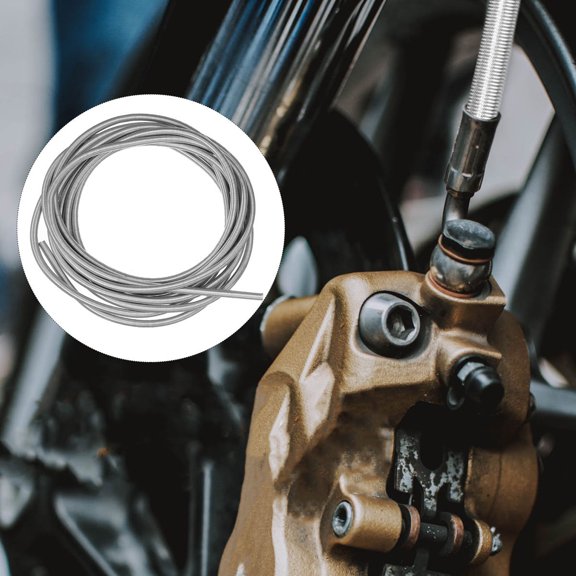 PBPBOX Silver Brake Line Protector for Brake Line Spring 1Pcs 15.7X0.2in