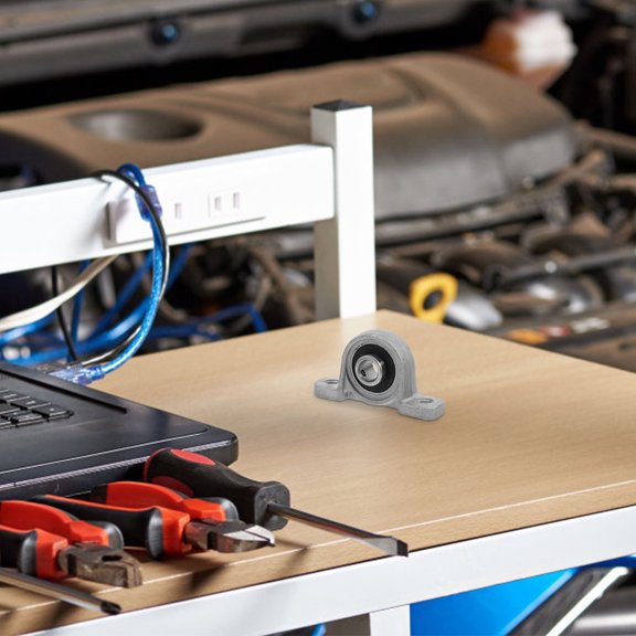 PBPBOX 4Pcs Center Support Bearings Zinc Aluminum Alloy Flange Mounted Bearings for Industrial Use