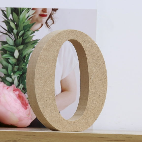 PBPBOX Simple Wooden Letters Plaque for Garden Decoration in Brown 1Pcs