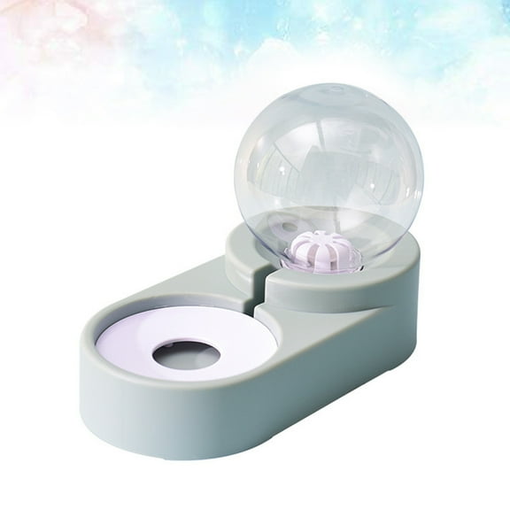 PBPBOX Small Dog Water Bowl Automatic Water Dispensing Blue Double Bowl Pet Supplies 1Pack