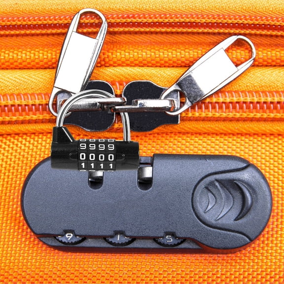 PBPBOX Small Locks Security Combination Padlock Zinc Alloy Black 1Pack