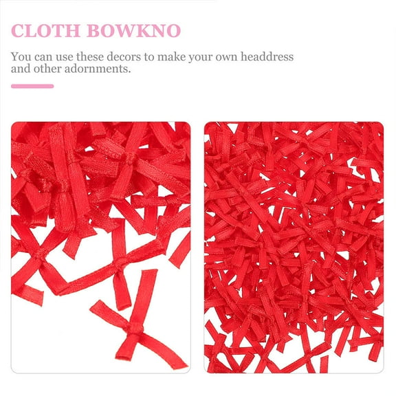 PBPBOX Small Red Bows for Crafts Made of Cloth Perfect for Decoration and Gift Wrapping 300 Pieces