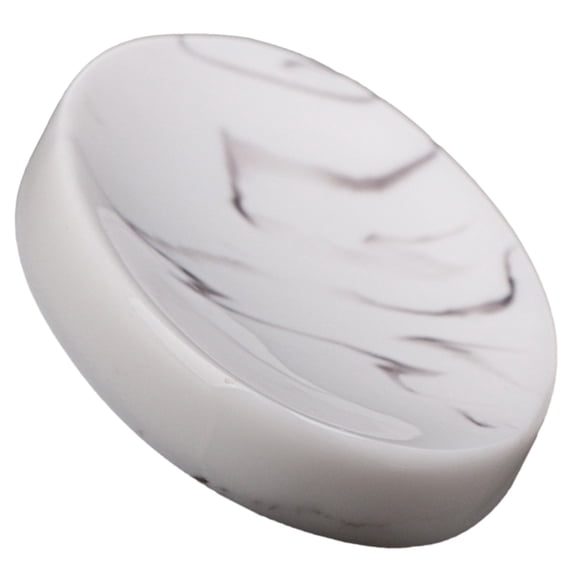 PBPBOX Marble Texture White Resin Soap Tray Bar Soap Holder for Home Bathroom Use