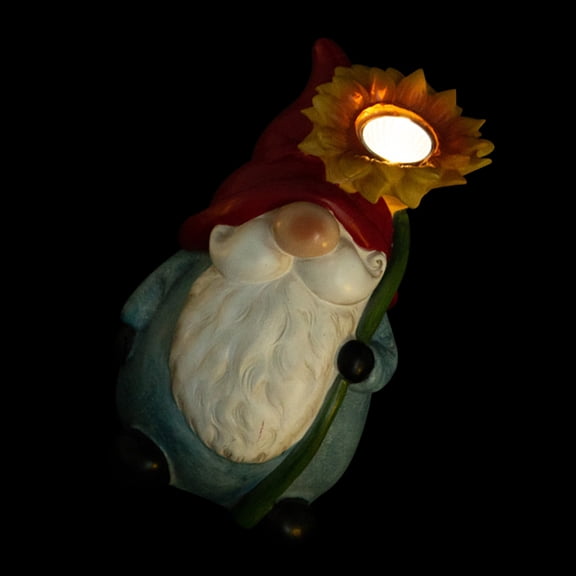 PBPBOX Garden Solar Decor Resin Gnome Ornament Multi 1Pack Night Lighting Decoration