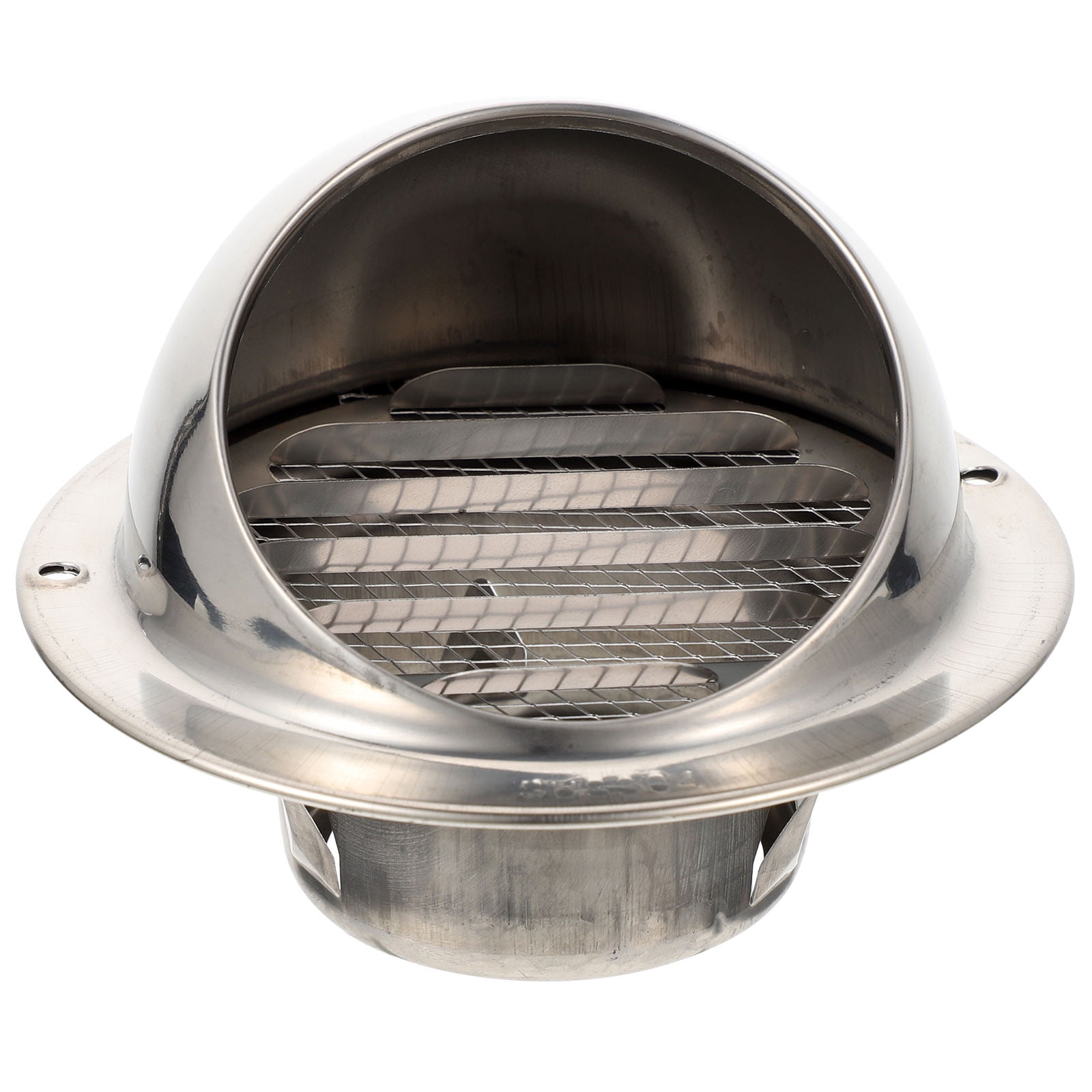 PBPBOX Stainless Steel Air Extractor for Home Use Wall Exhaust Hood Low Noise Ventilation Outlet Silver 4 Inch