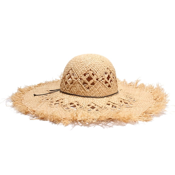 PBPBOX Wide Brimmed Hat Women UV Protection Khaki 1Set for Cruise