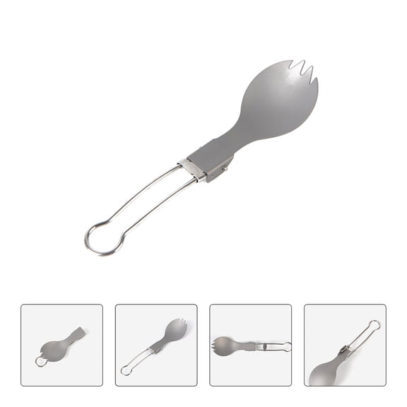PBPBOX Titanium Camping Utensil Set Silver Outdoor Design 1Pcs
