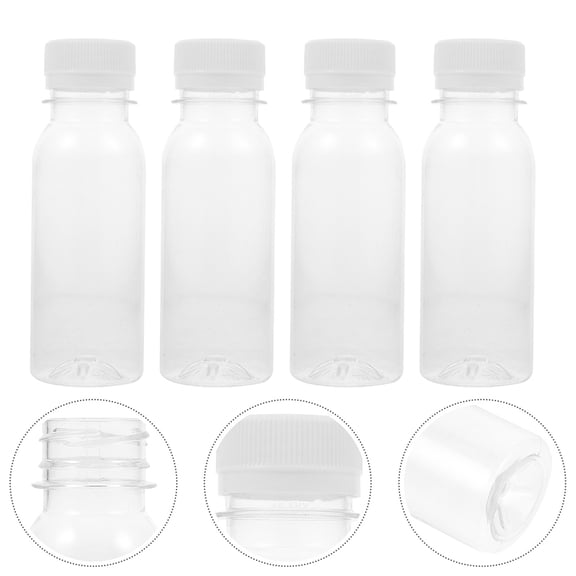 PBPBOX Portable Transparent Pet Beverage Containers with Lids 20Pcs