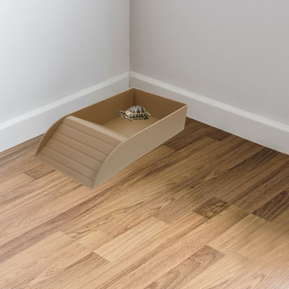 PBPBOX ABS Material Reptile Water Dish for Turtle Habitat Easy to Clean Bathing and Feeding Bowl