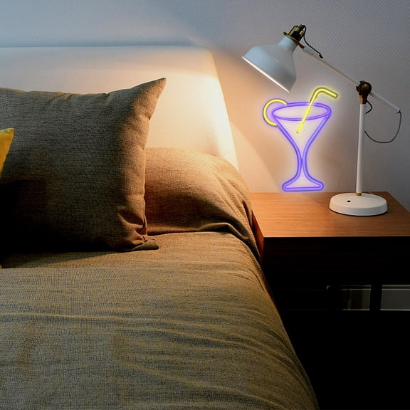 PBPBOX Unique Cocktail Design Light Sign for Home Decoration Perfect for Parties and Tabletop Use