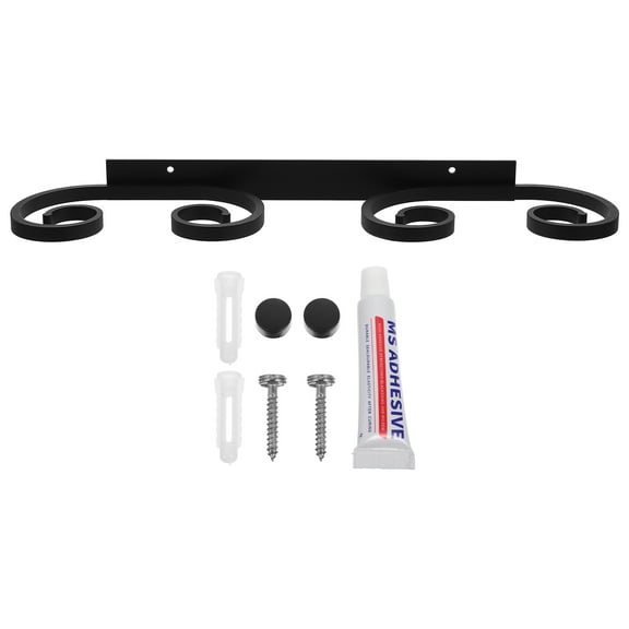 PBPBOX Wall Goblet Hanging Rack Black Aluminium Space-Saving Design for Safe Storage