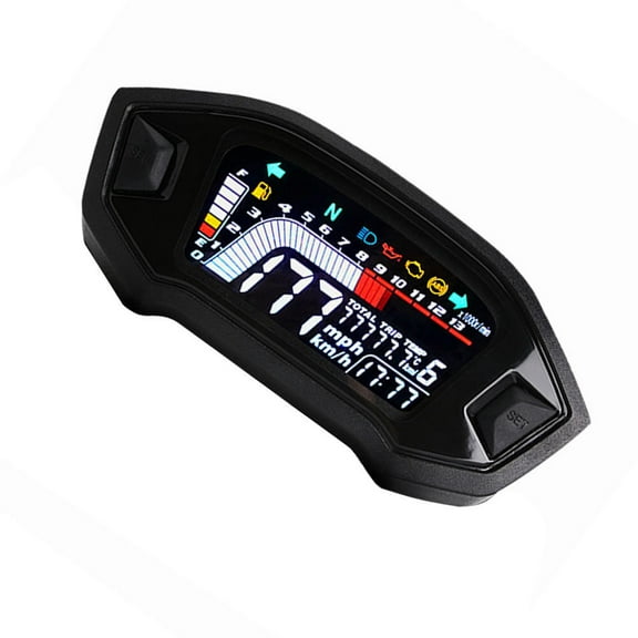 PBPBOX Digital Motorcycle Speedometer Gauge with Fuel Level and Water Temperature for Motorbikes