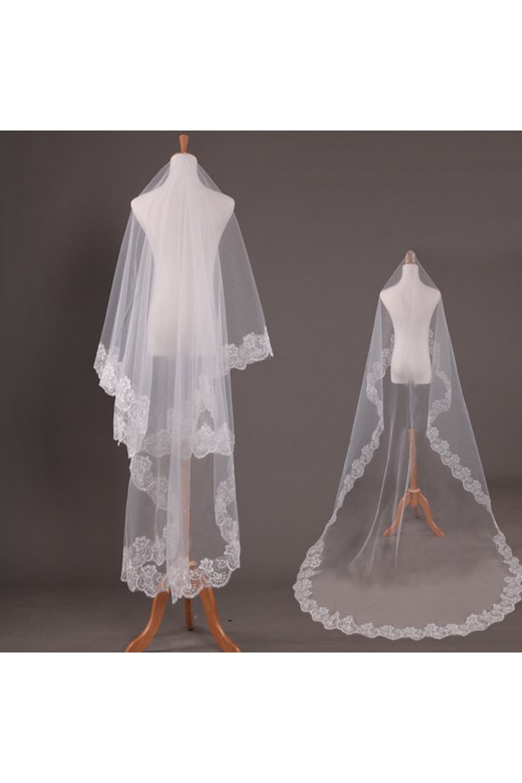 Wedding Veil Lace Elegant Photo Props for Bride Wedding Dress 1Pack