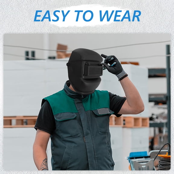 PBPBOX Welding Face Guard Adjustable Fit Black PC For Welding Sessions 1Pcs