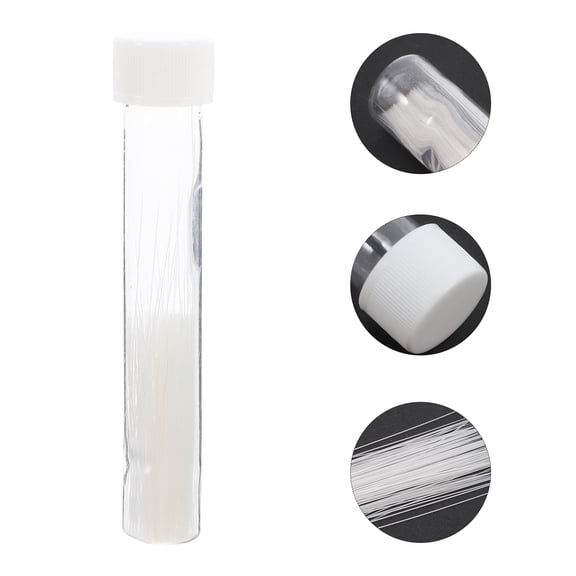 PBPBOX 1Set White Animal Whiskers for Crafting Felt Puppets and Needle Felting with Storage Bottle
