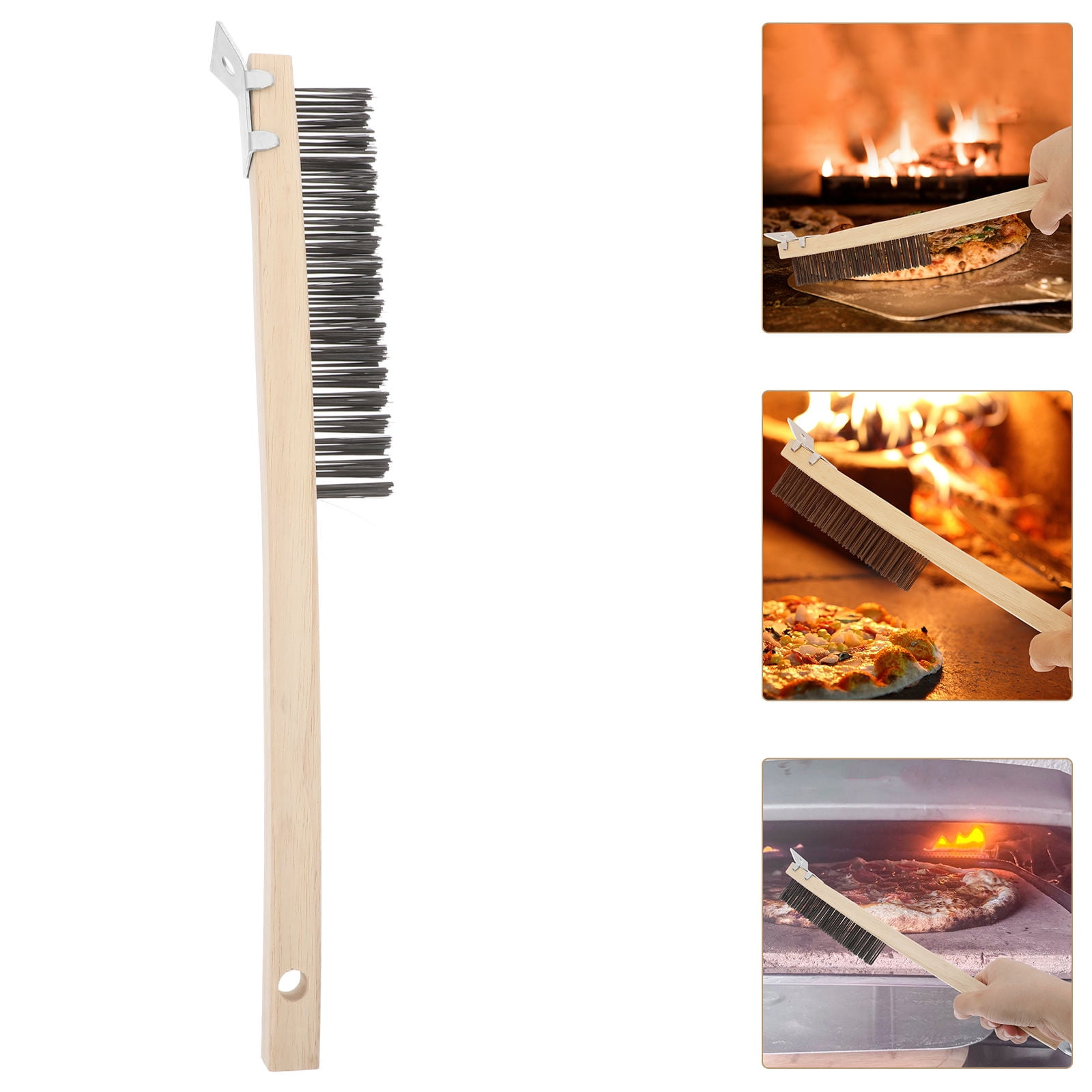 PBPBOX Stainless Steel Wire Scrub Brush for Pizza Oven Cleaning with ...