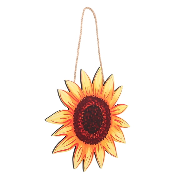PBPBOX Front Door Hanging Sign Sunflower Hanging Wall Art Decor Wooden Multi 1Pack