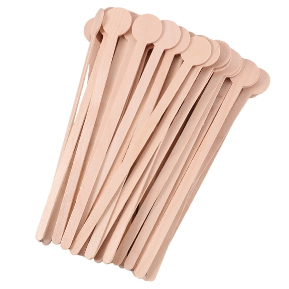PBPBOX 50Pcs Wood Stirrer Coffee Sticks for Smooth Mixing Beverage Cocktail Bar Supplies