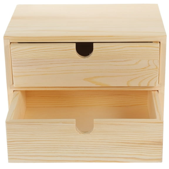 PBPBOX Wooden Jewelry Case with Drawers for Home Storage and Office Desk Organization