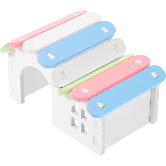 PBPBOX Hamster Hideout House for Gerbils Wood Hamster House Assorted Color 1 Set