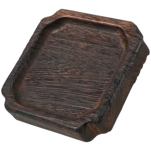 PBPBOX Wood Serving Tray Decorative Use Dark Brown 1Set