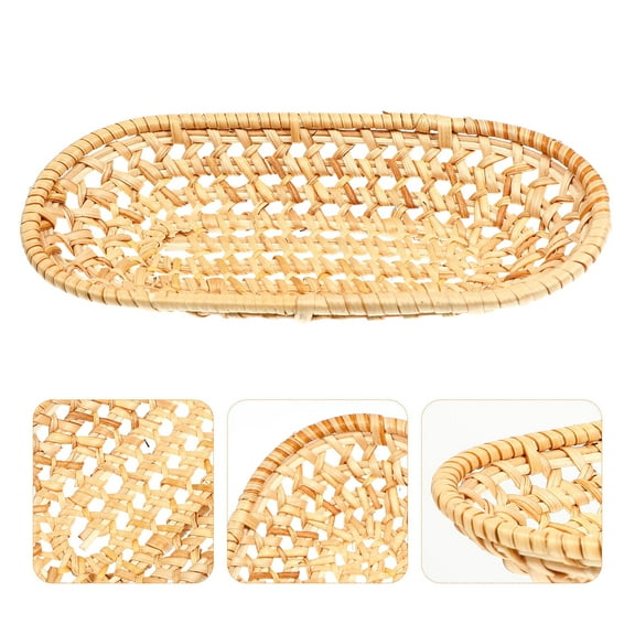 PBPBOX Cute Storage Basket Rattan Photo Prop Photographers Kitchen 1 Set