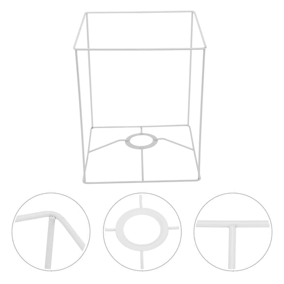PBPBOX Wrought Iron Lamp Frame White for Table Lamps and Chandeliers