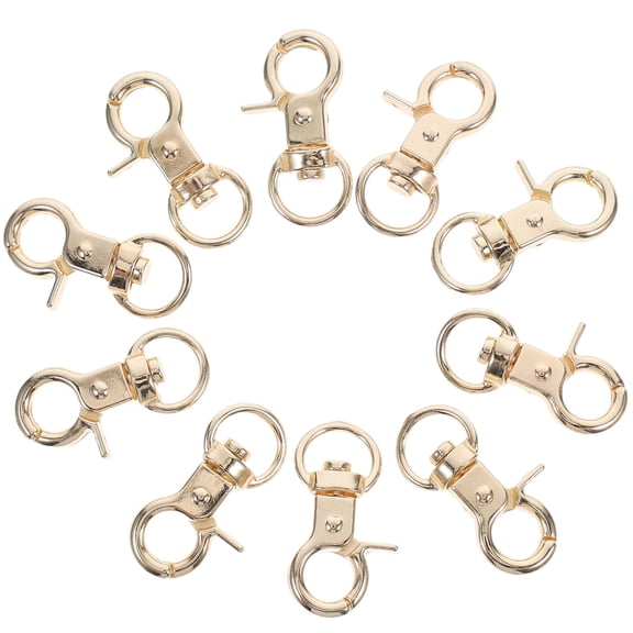PBPBOX Parrot Bird Cage Security Locking Latch Buckle Golden Zinc Alloy 10Pcs