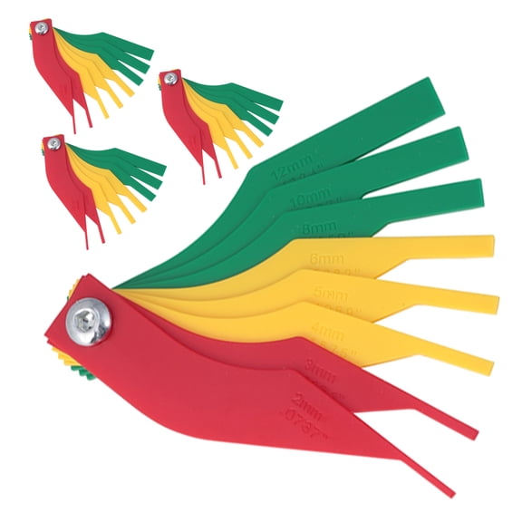 PBPBOX brake pad thickness gauge Brake Pad Wear Detection Gauge for Automotive Maintenance 4pcs