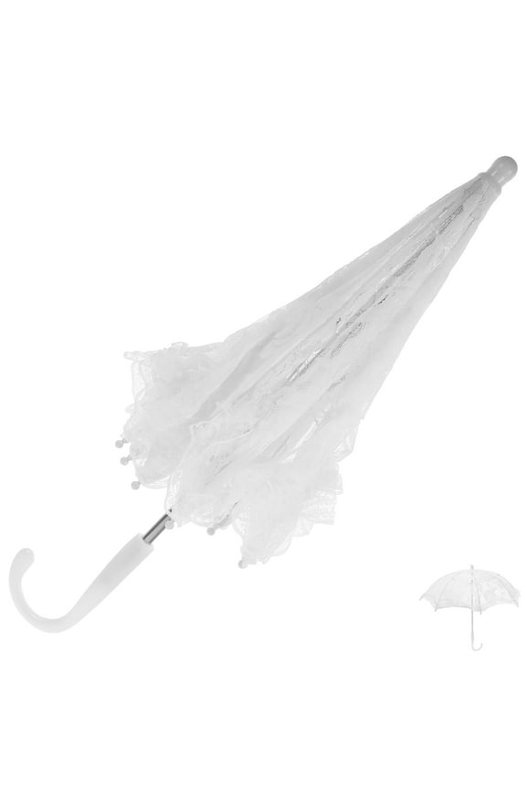 Multi Functional White Lace Umbrella for Wedding Party and Photo Props