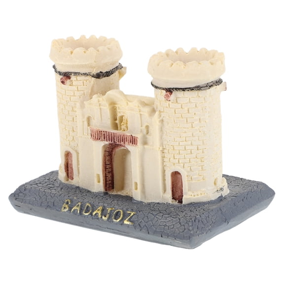 PBPBOX Miniature Castle Figurine for DIY Sand Table Making and Gardening Resin Ornaments White 3.5x2.5x4.5 Inches