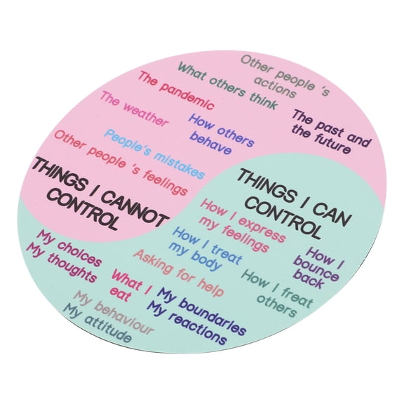 PBPBOX Assorted Color Emotion Wheel Sticker Magnetic PVC Feelings Chart for Home Decor