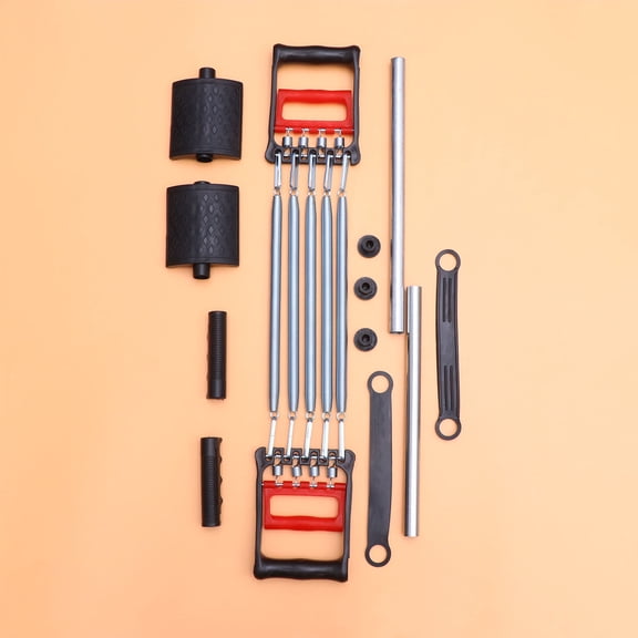 PBPBOX Chest Muscle Builder Spring Pedal Rally Muscles Strengthen Exerciser Black 1Set