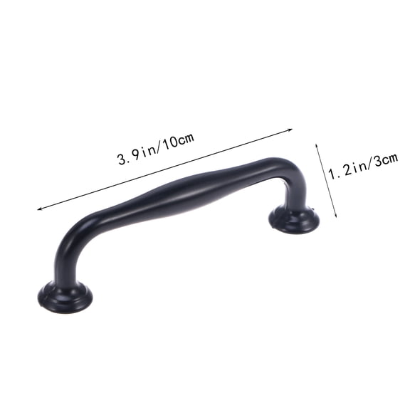 PBPBOX Matte Black Solid Door Handle Aluminum Cabinet Pulls with Screws for Home Use