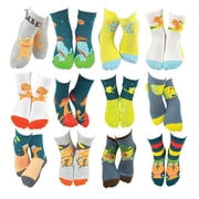 PBS Kids Dinosaur Train Boys Crew Sock 12 Pack Gift Set
