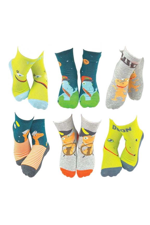 PBS Kids Dinosaur Train Fun Crew Pack Socks - 6 Pair Options (Kids Size)