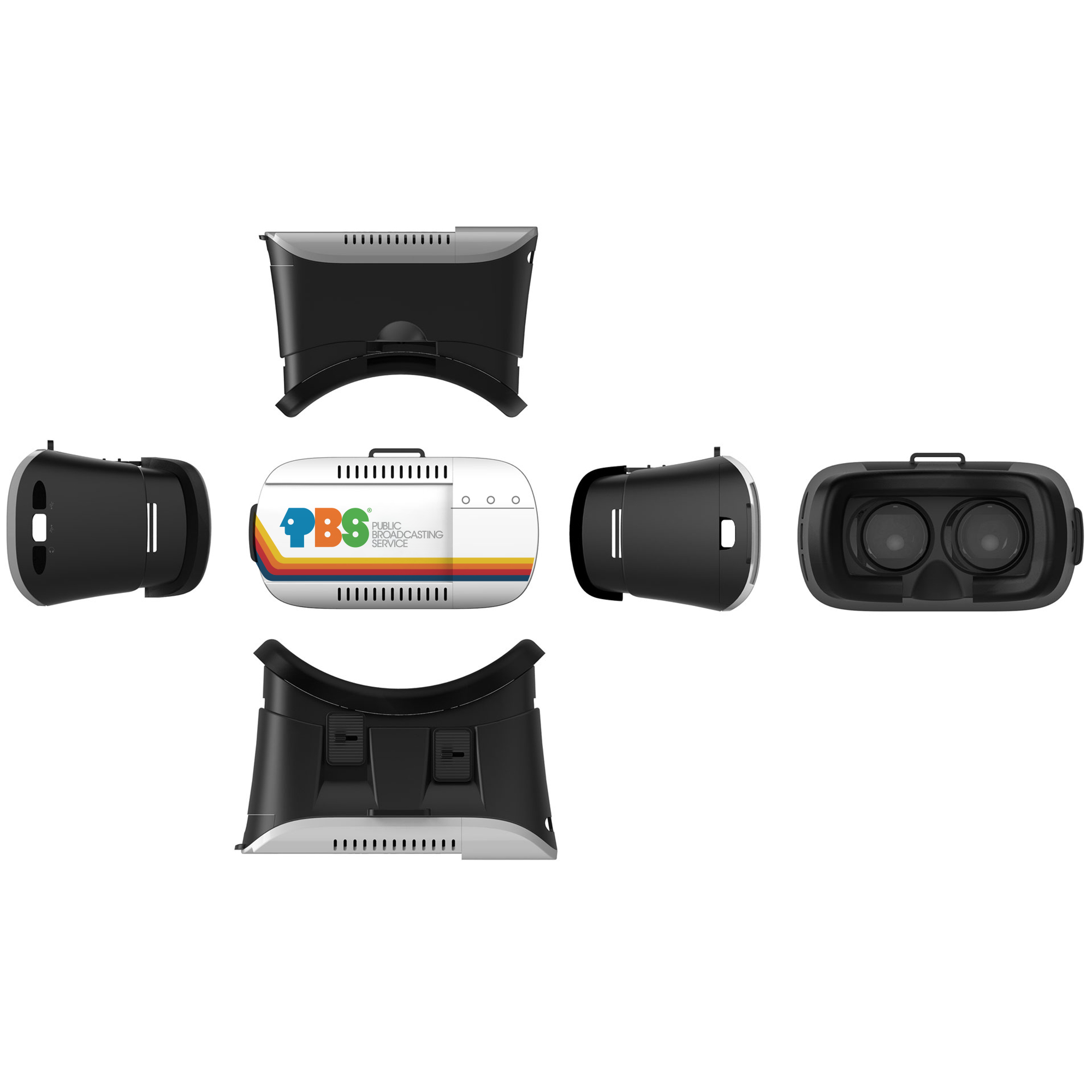 PBS Retro Space-Themed Virtual Reality Headset for Android and iPhone (White)- New - image 1 of 8