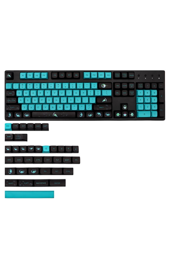 PBT Backlight Keycaps XDA 141 Keys Keycap Set For gk61/68/75/84/980/104 Mechanical Keyboard Keycap