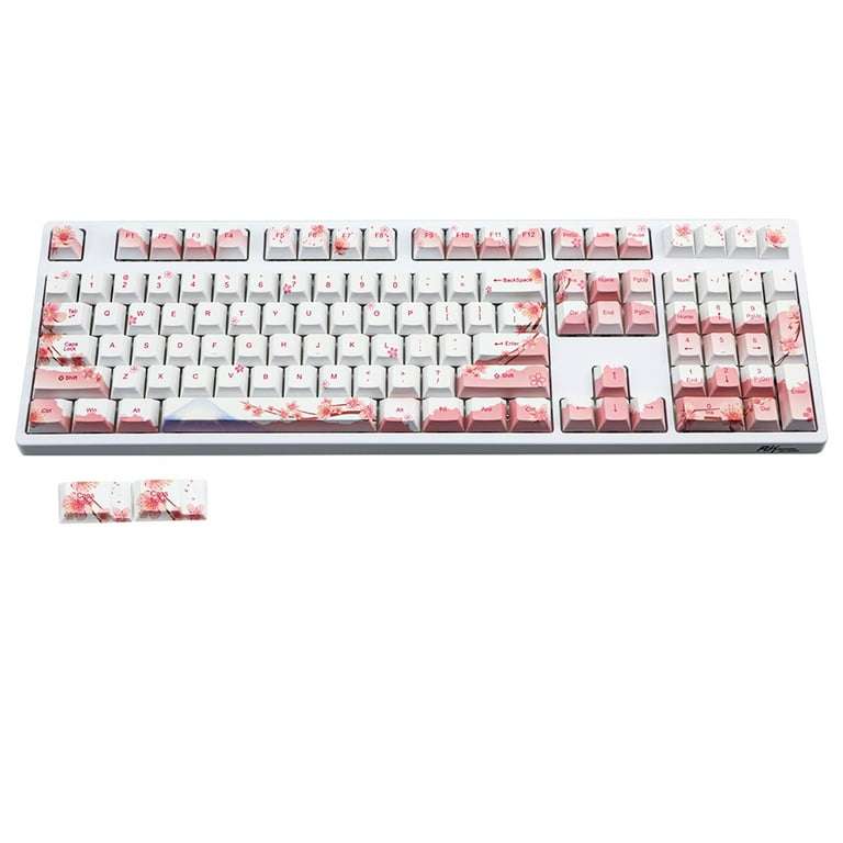 ✪ PBT Cherry Blossom Keycap Mechanical Keyboard Cherry Profile