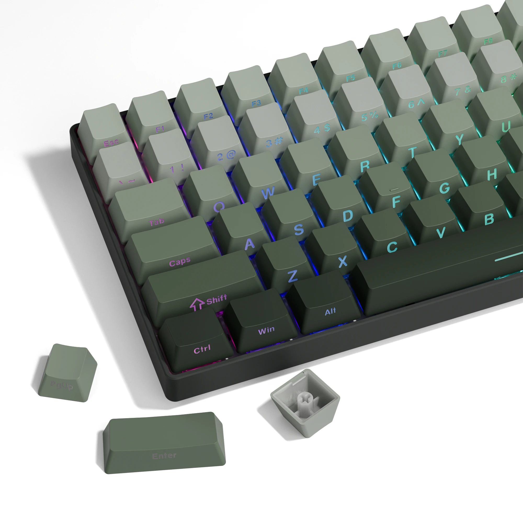 Amazon.com: Hkfos Gradient Side Print Keycaps Pink, Double