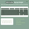 thumbnail image 1 of PBT Keycaps, 117 Keys Double Shot Keycaps Set US Layout (ANSI) OEM Profile for TKL 61 64 68 75 87 96 104 108 GMMK Cherry MX Gateron Kailh Switches Mechanical Keyboard-Green, 1 of 7