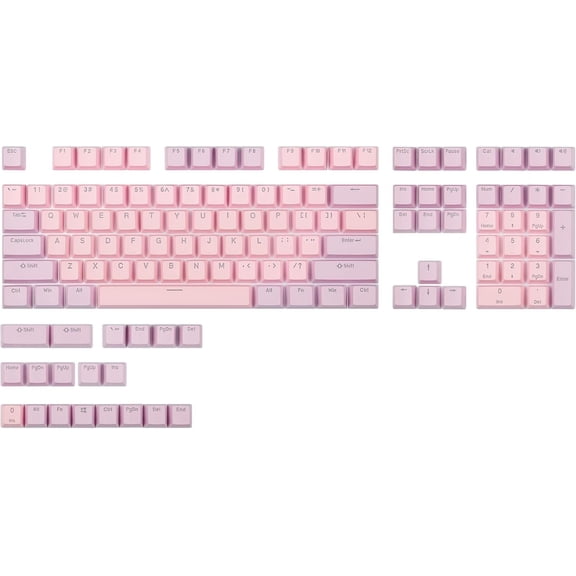 PBT Keycaps Backlit Cherry MX Keyset Doubleshot OEM Profile | Translucent Key Caps for Layout 61 68 75 84 87 96 98 100 104 108 MX Switches Mechanical Keyboards
