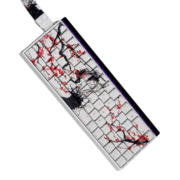 PBT Keycaps With Plum Blossom For 61/64/68 ANSI ISOs Keyboards Layouts