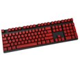 thumbnail image 1 of PBT , PBT Keycap Set, Mechanical Keyboard, Full Keys Caps Black Red Black, 1 of 7
