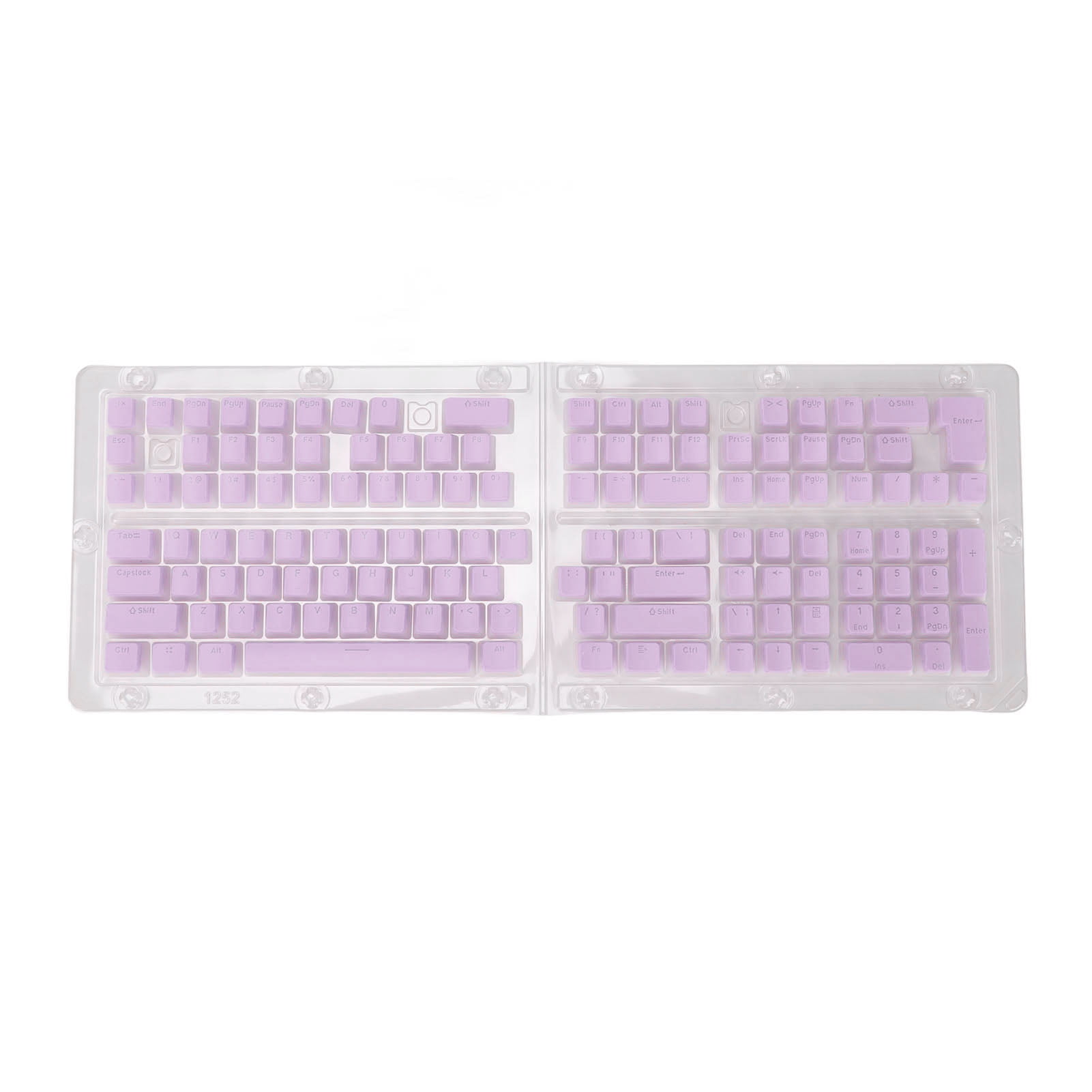 Translucent Purple Keycaps PBT Pudding Keycaps 129 Keys Translucent OEM Height Doubleshot ...