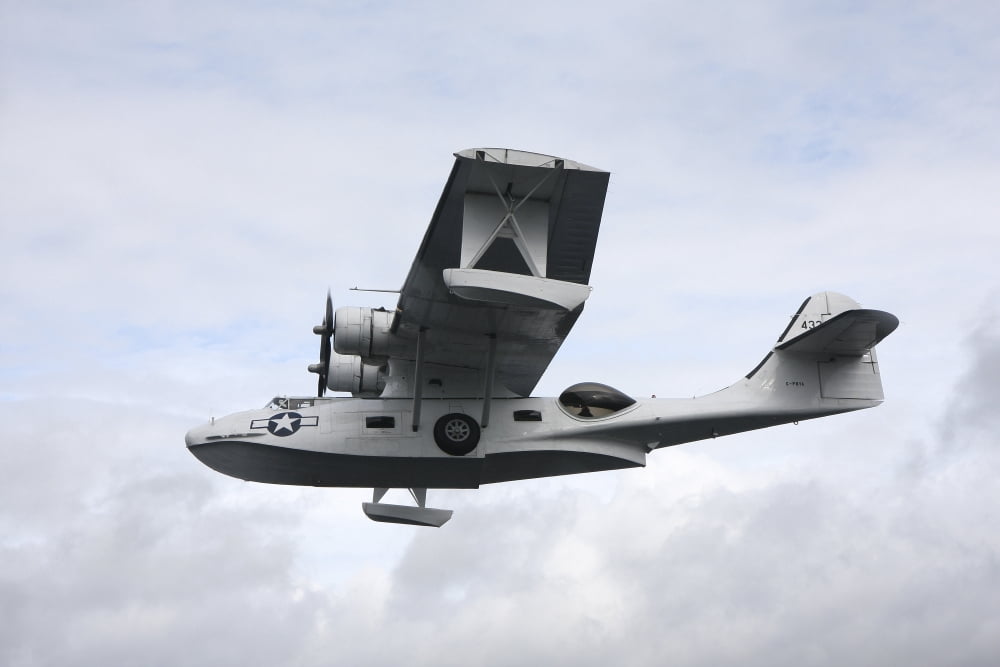 PBY Catalina vintage flying boat Canvas Art - Daniel KarlssonStocktrek Images (18 x 12)