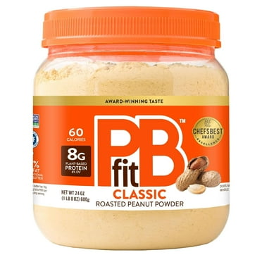 PBfit Classic Peanut Butter Powder, Roasted Peanut Powder, 24 oz