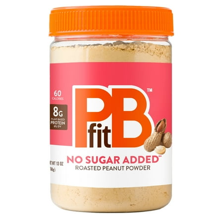 PBfit No Sugar Added Peanut Butter Powder, 8g Protein 9% DV, 13 oz